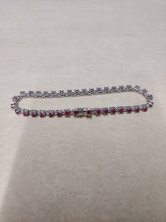 Ruby Tennis Bracelet