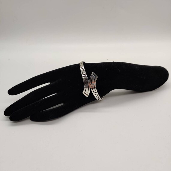Silver Greek Key Bangle