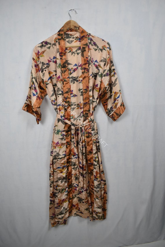 100% Vintage Silk Sari Kimono Robes Recycled Silk Sari - Etsy