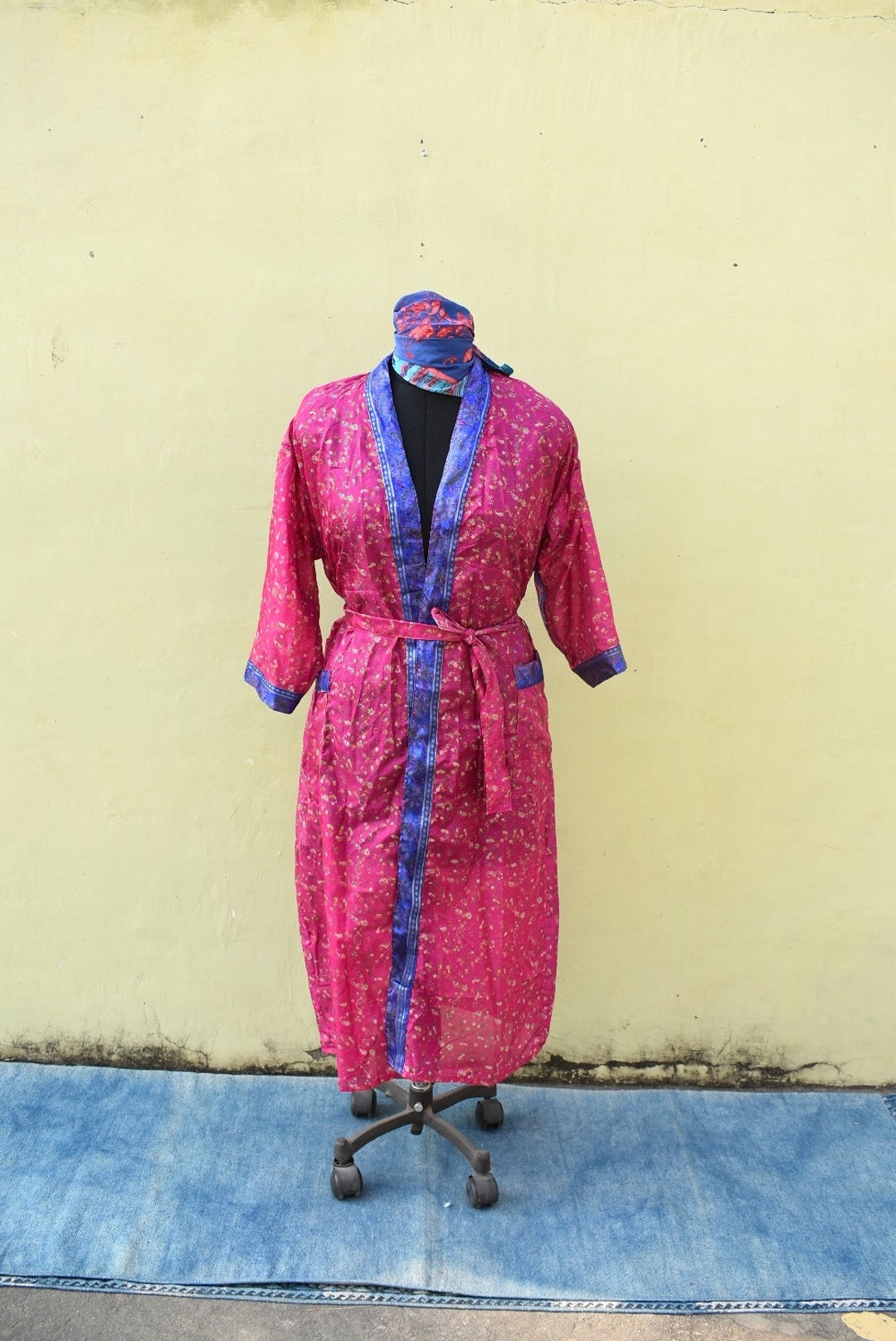 Kimono en soie. Robe en soie Boho. Kimono en soie sari Etsy France