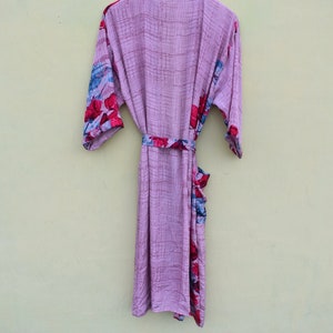 recycled sari silk robe