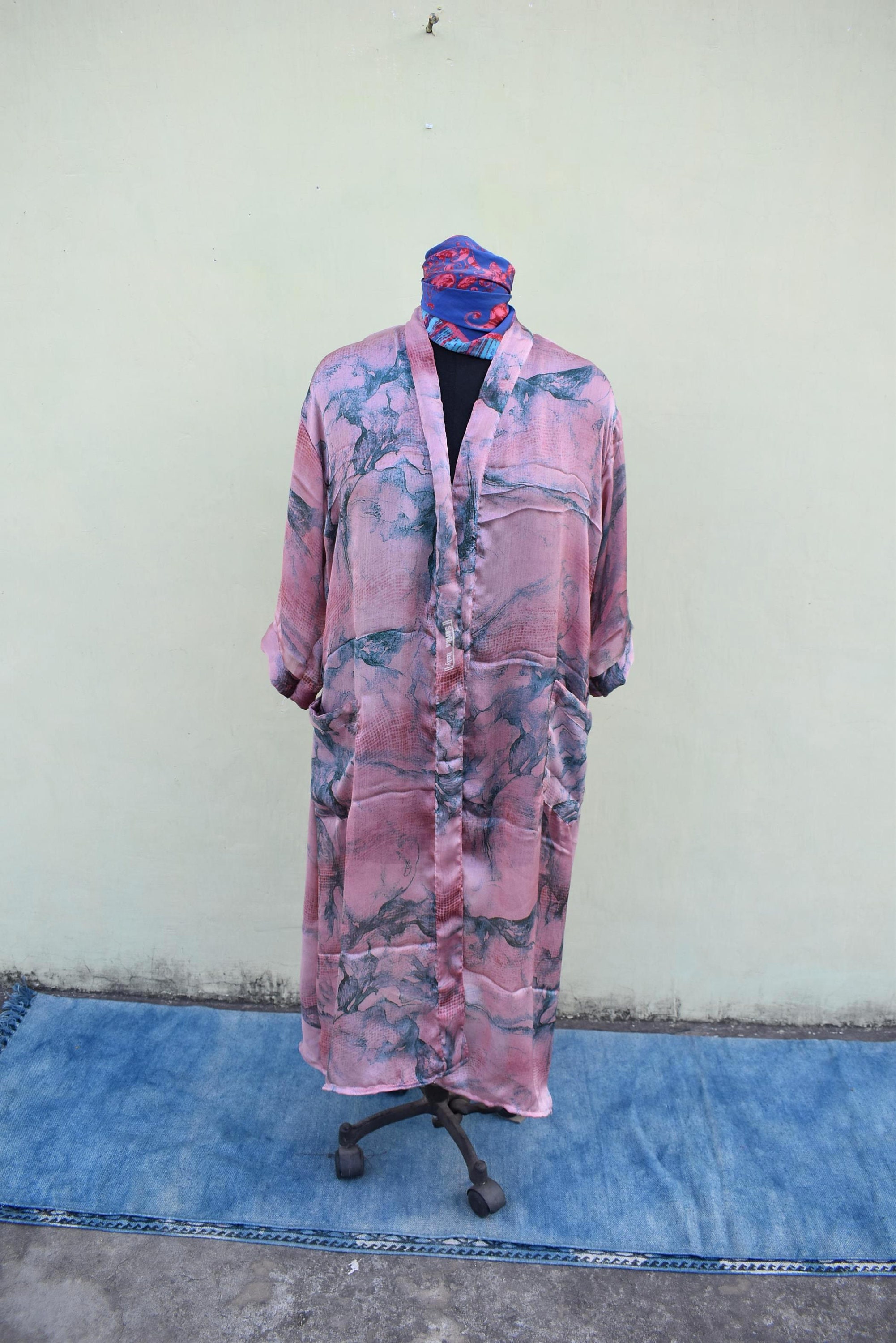 Silk Kimono. Boho silk dress. Upcycled sari silk kimono. Etsy