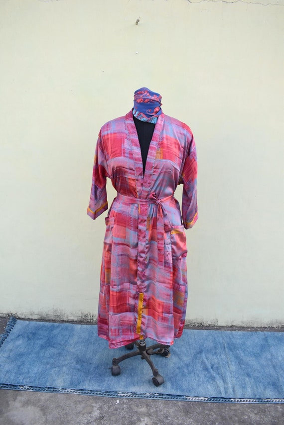 Kimono Robe Bohemian Duster Robe Romantic Robe Silk Robe | Etsy