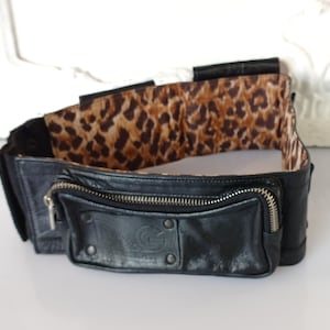 rare DOLCE E GABBANA vintage leather pouch belt
