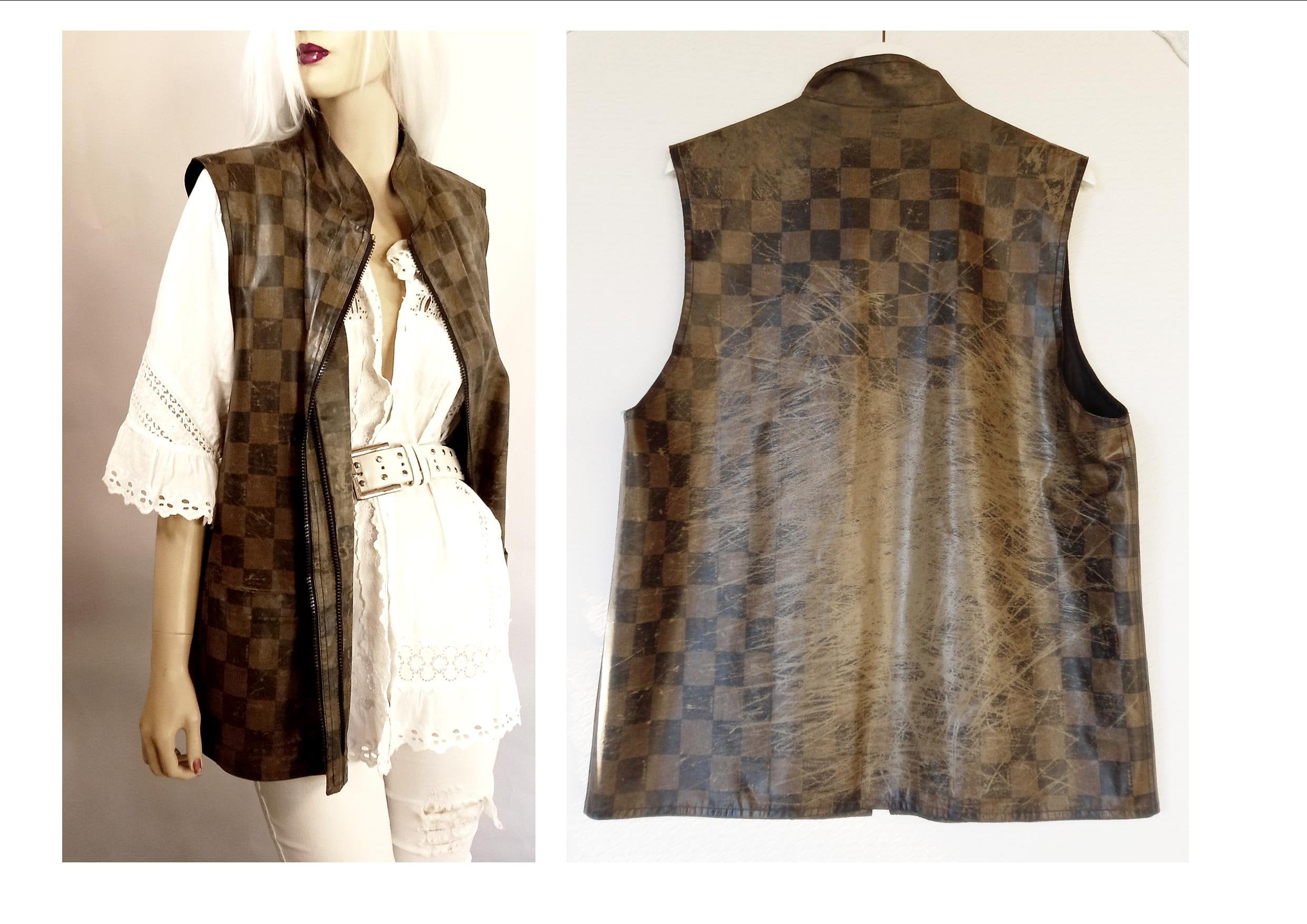 Louis Vuitton Louis Vuitton 19SS street style plain leather vest