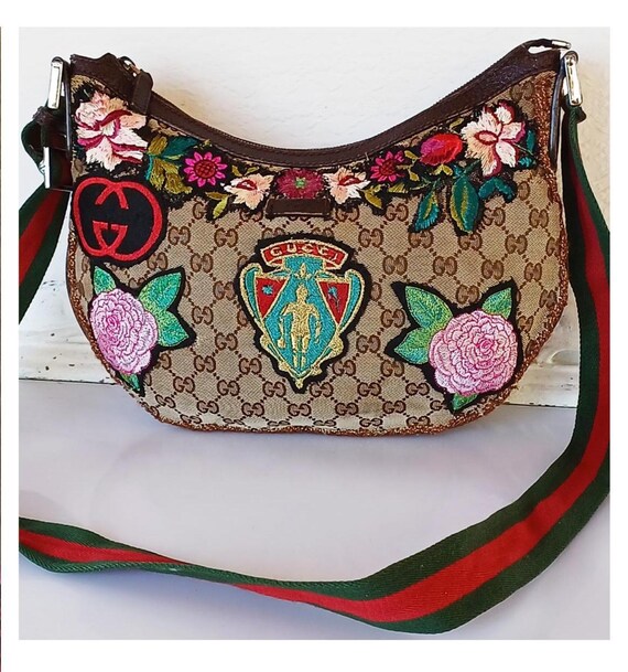 GUCCI vintage personalized embroidery bag creative mending