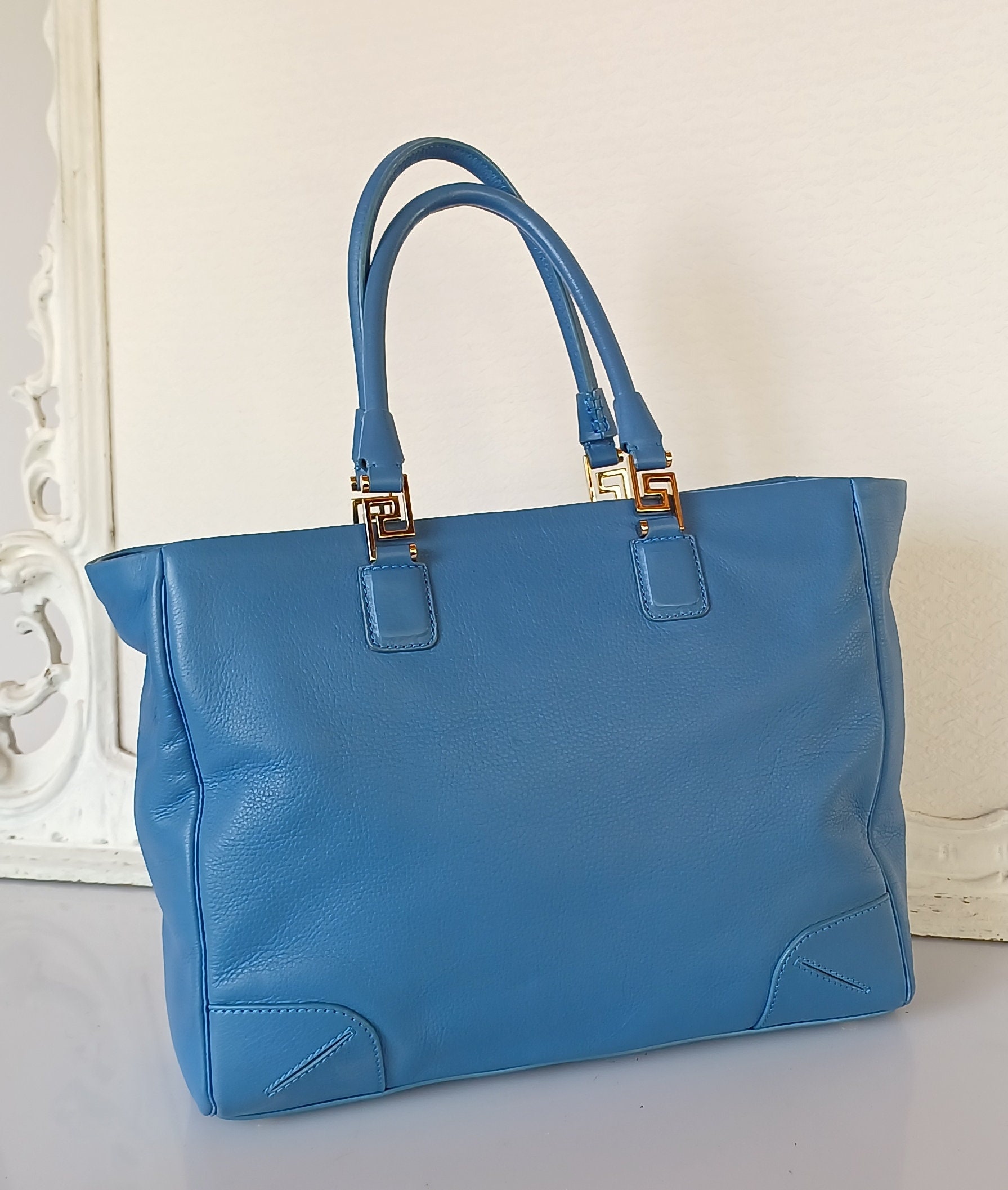 Rare VERSACE Vanitas Vintage 2000s Genuine Leather Handbag Etsy Ireland