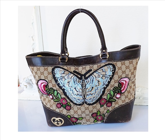 vintage 2000s PERSONALIZED tote bag creative mending embroidery