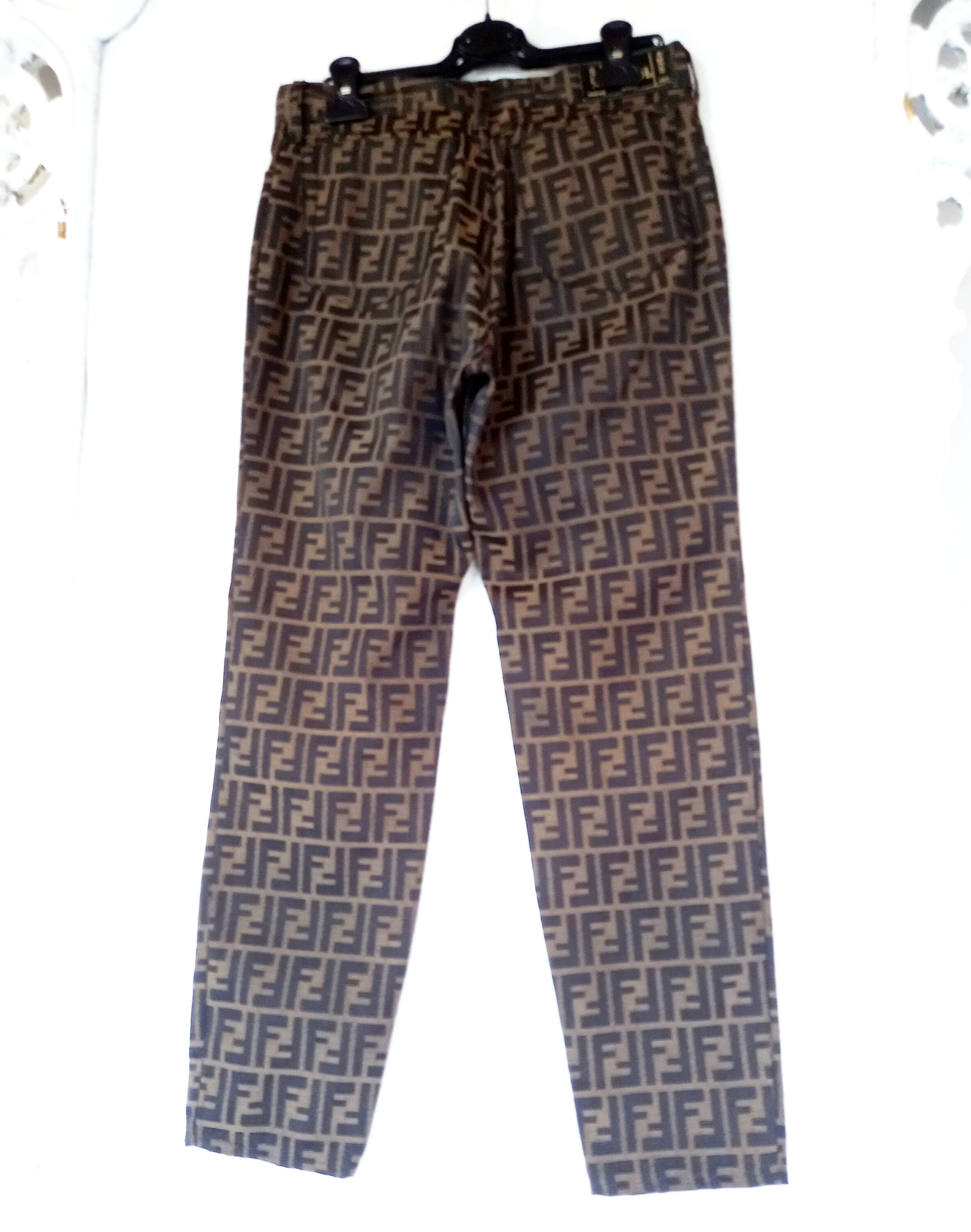 FENDI Vintage Monogram Pants - Etsy