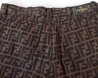 FENDI Vintage Monogram Pants - Etsy