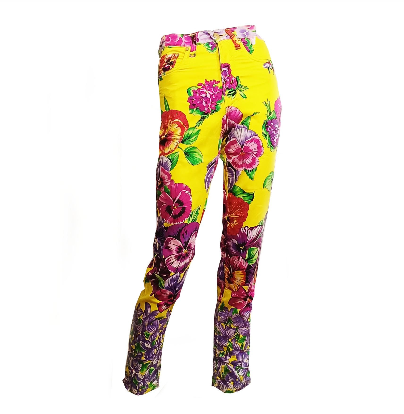 Versace Flower Pants - Etsy Versace Flower Pants - Etsy