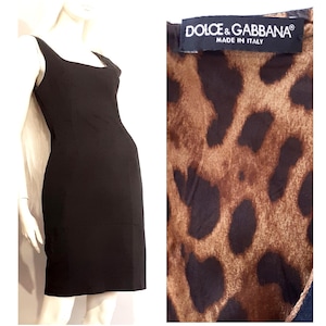 dolce and gabbana vintage 80s dress animalier