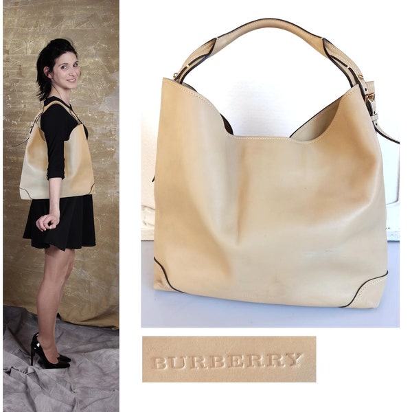 Sac en cuir véritable vintage BURBERRYS