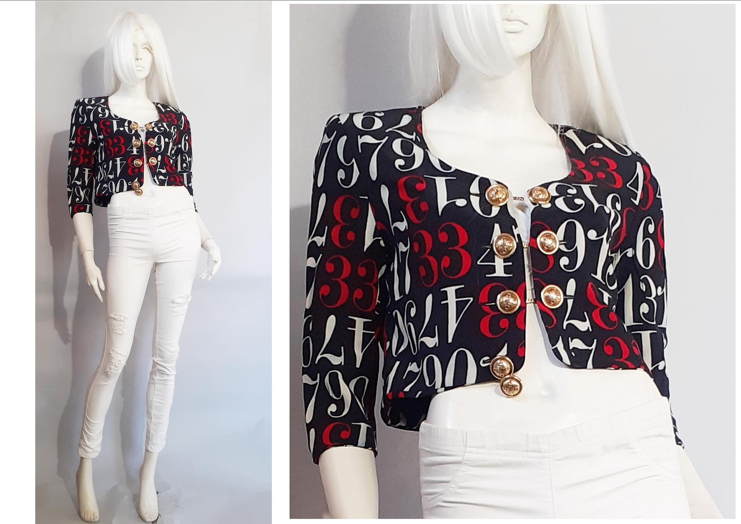 RARE Moschino Cheapandchic Jaket Numbers Printed - Etsy