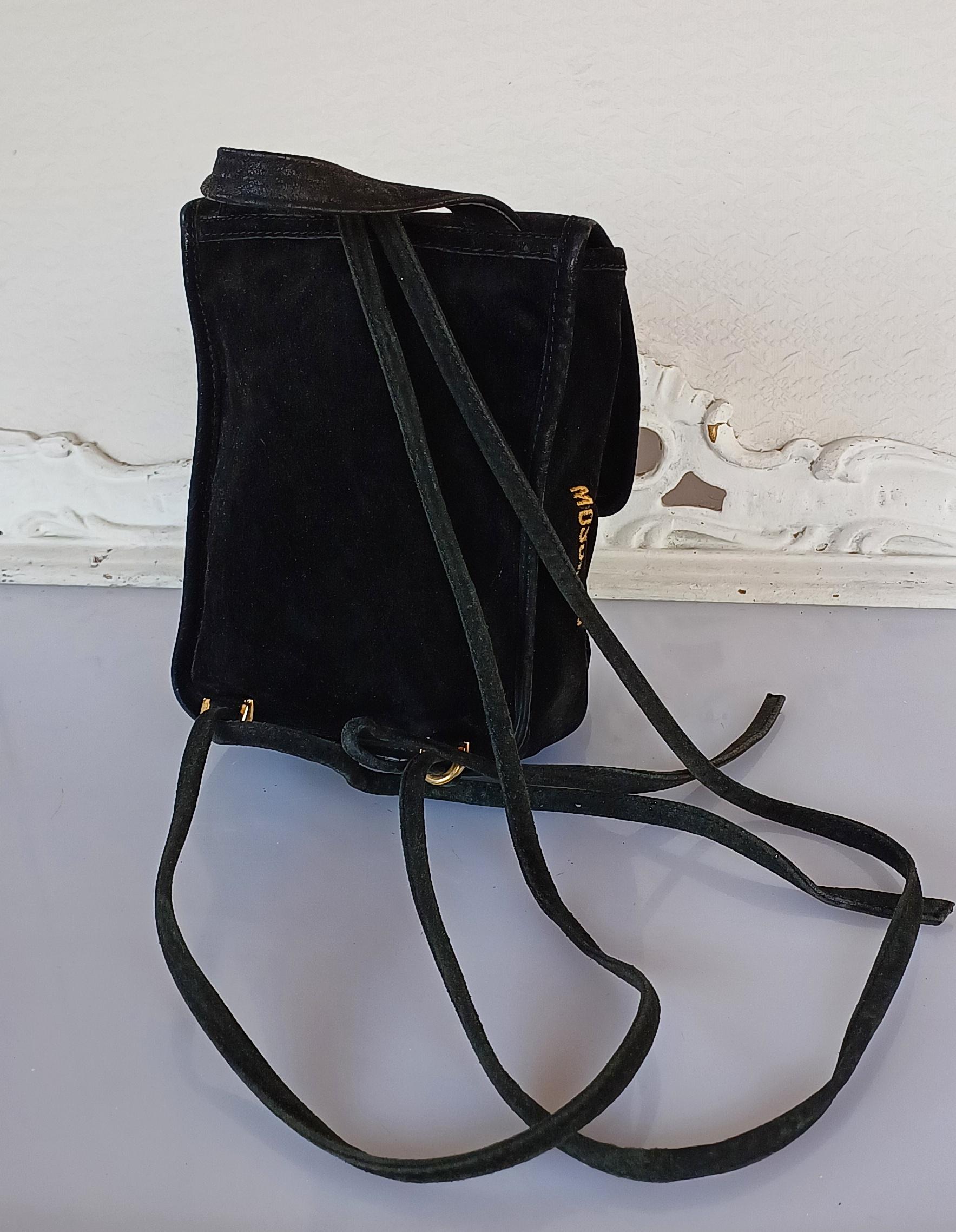 Rare Moschino Redwall Vintage 90s Genuine Leather Backpack  display picture 1
