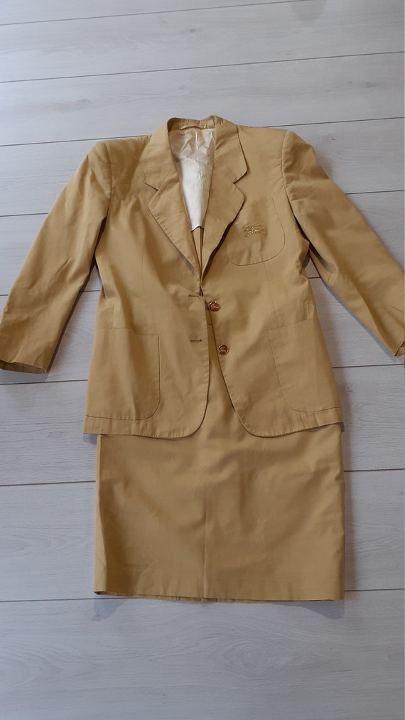 RARE vintage 80s BURBERRYS cotton suit - image 3