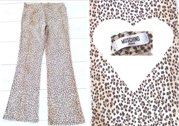 パンツ Moschino Pants With Animal Pattern Moschino 1996 faux fur leopard print pants — JAMES VELORIA