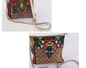 raro bolso bordado personalizado GUCCI