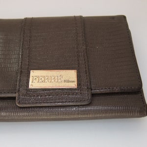 ferrè vintage 80s genuine leather wallet