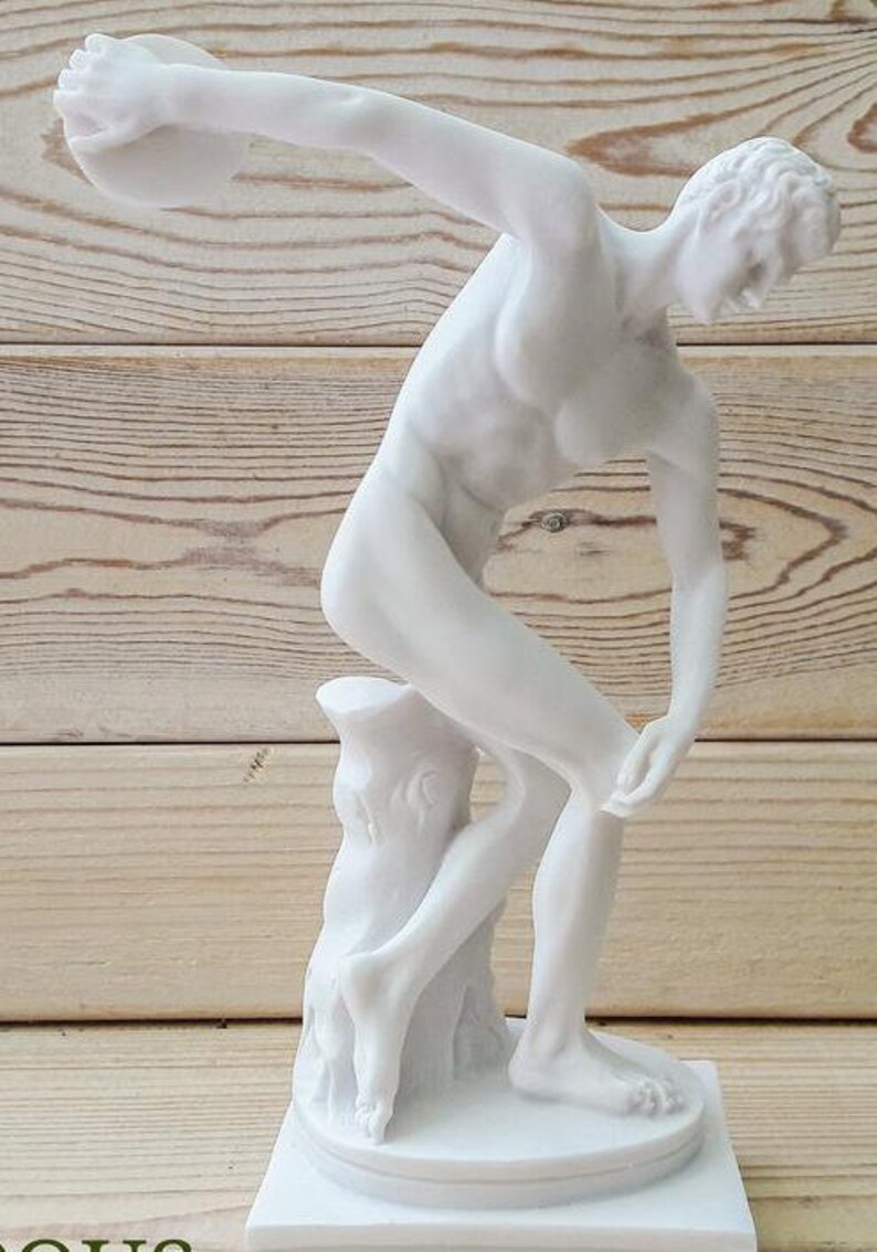 Statue de Discobolus Athlète grec Sculpture nue 42cm/ Etsy