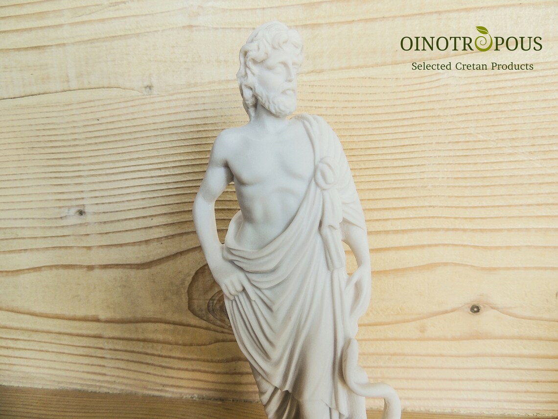 Asclepius Dieu grec de la médecine Statue 23cm/9.06in | Etsy