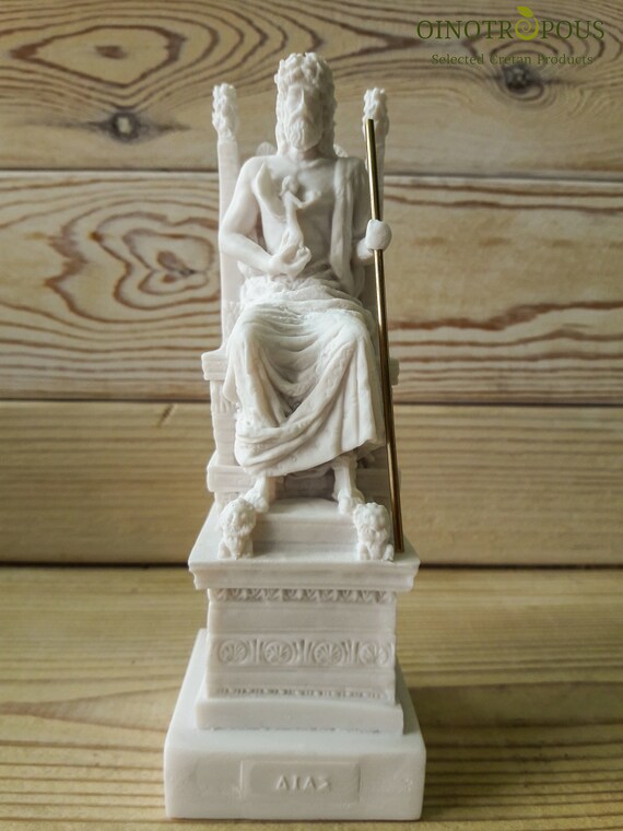 Zeus Father King Of Gods Unique Gift Statue 6 7in Free Etsy