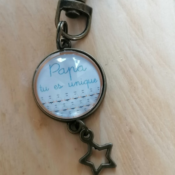 Daddy's key ring you are unique, Father's Day gift