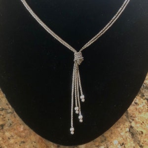 Silpada スターリングシルバー FORGET ME KNOT ネックレス 結び目タッセル .925