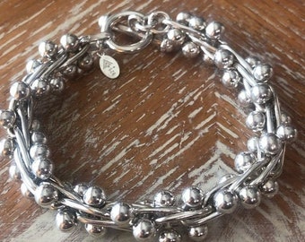 SILPADA .925 Sterling Silver "DNA" TOGGLE CLASP BRACELET w/ Silpada tag! B0523 SILPADA .925 Sterling Silver "DNA" TOGGLE CLASP BRACELET w/ Silpada tag! B0523
