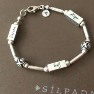 SILPADA Sterling Silber Armband Freude Hoffnung Traum Nachricht inspirierend im Ruhestand 925