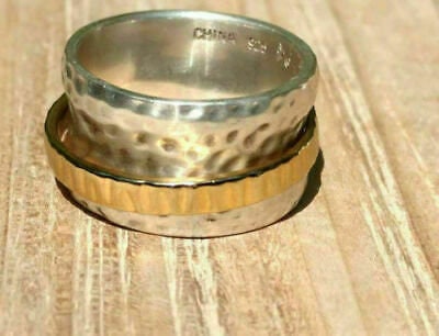 Silpada 925 Sterling Silver 14k Gold Plated Spinner Cuff