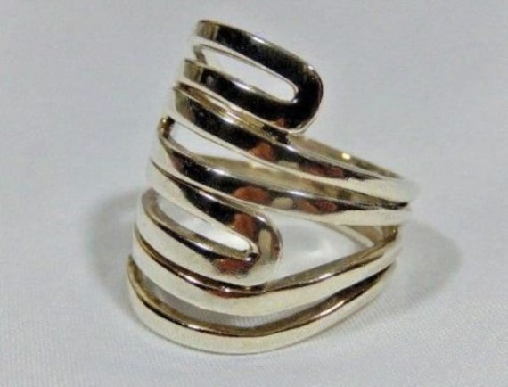 Silpada 925 Sterling Silver Modern Maze Ring R1532 Size 9 Vintage High Quality Etsy Australia