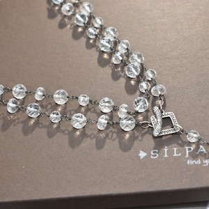 Silpada Sterling SIlver Glass Nugget Toggle Necklace