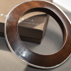 Silpada Wavy Rosewood Sterling SIlver Bangle Bracelet