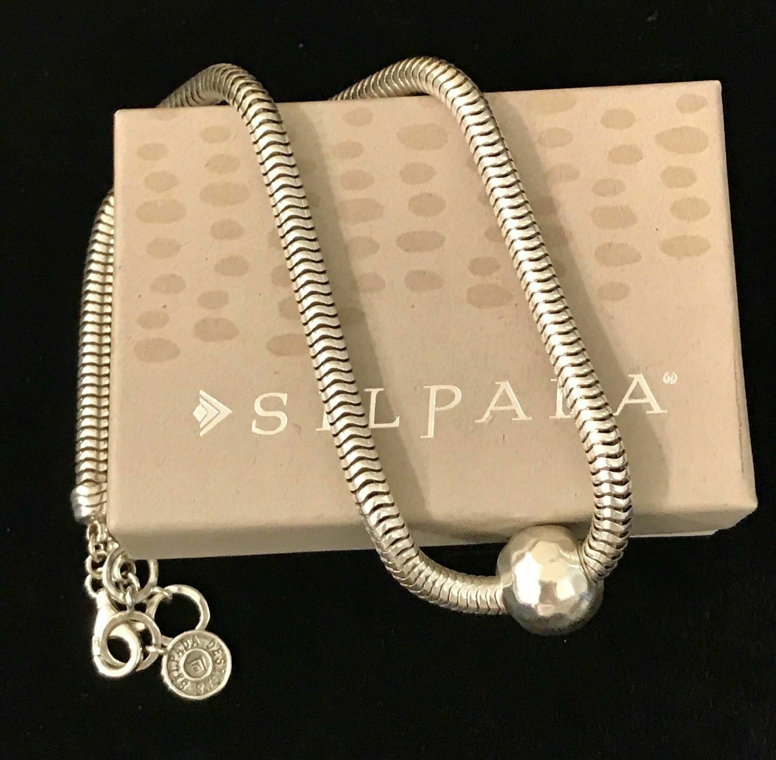 Silpada 925 Sterling Silver Snake Chain Ball Drop Chic 