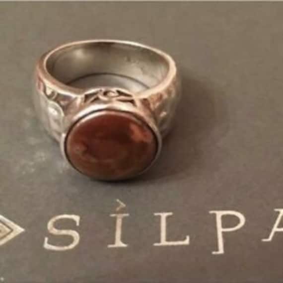 Silpada Sterling Silver Coin Pearl Ring Size UK