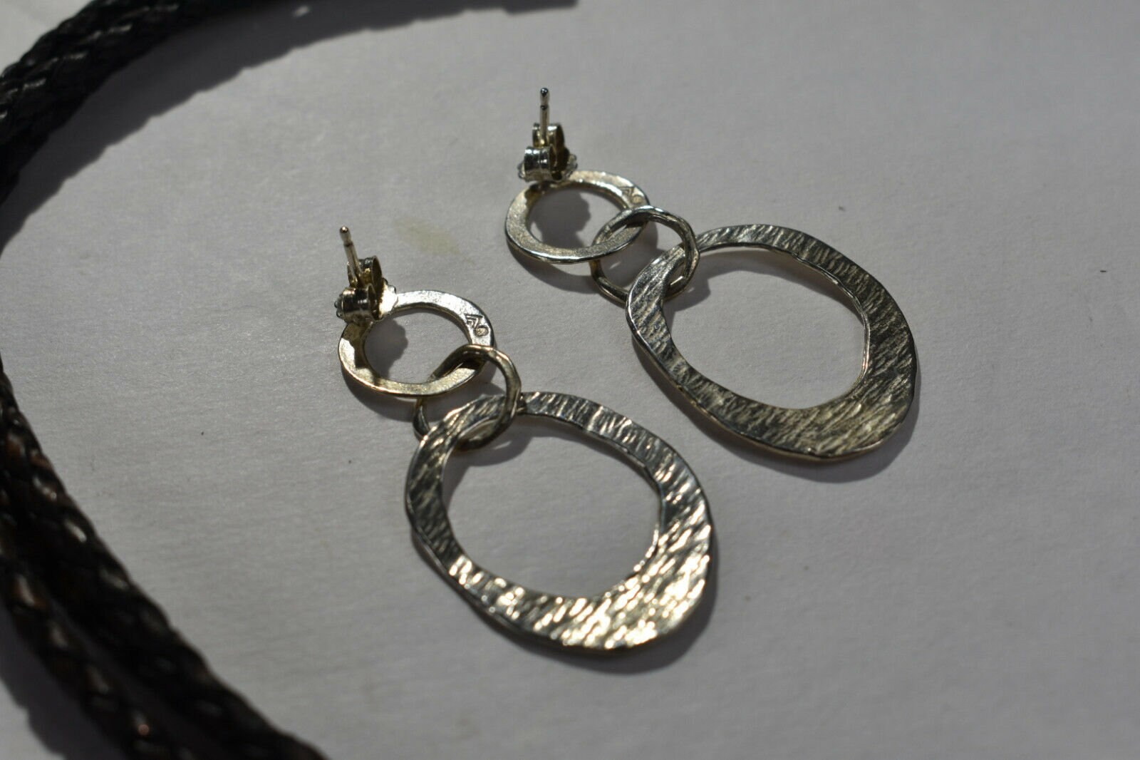 Collier 3 Pendentifs En Cuir Et Argent Sterling Silpada - Modèles N1285, S2124, S1840, Occasion Excellent état