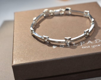 Silpada Sterling SIlver Binaro Link Bracelet