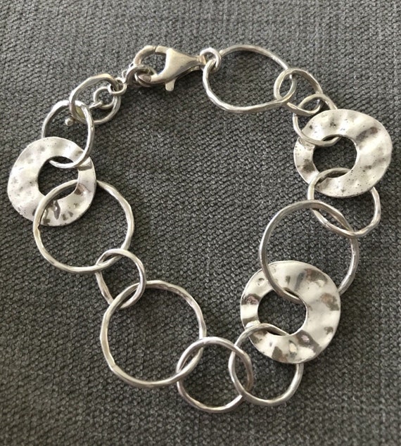 Silpada Retired Sterling Silver Paper Chain Bracel