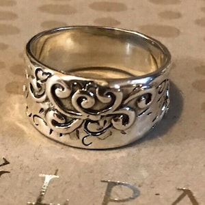 Silpada 925 Sterling Silver Poseidon Scroll Ring Size 5 R2753 SO CUTE