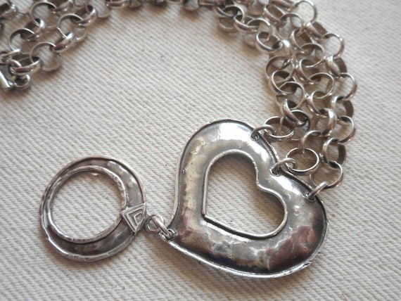 Silpada 925 Sterling Silver Rolo Link Heart Toggl… - image 10