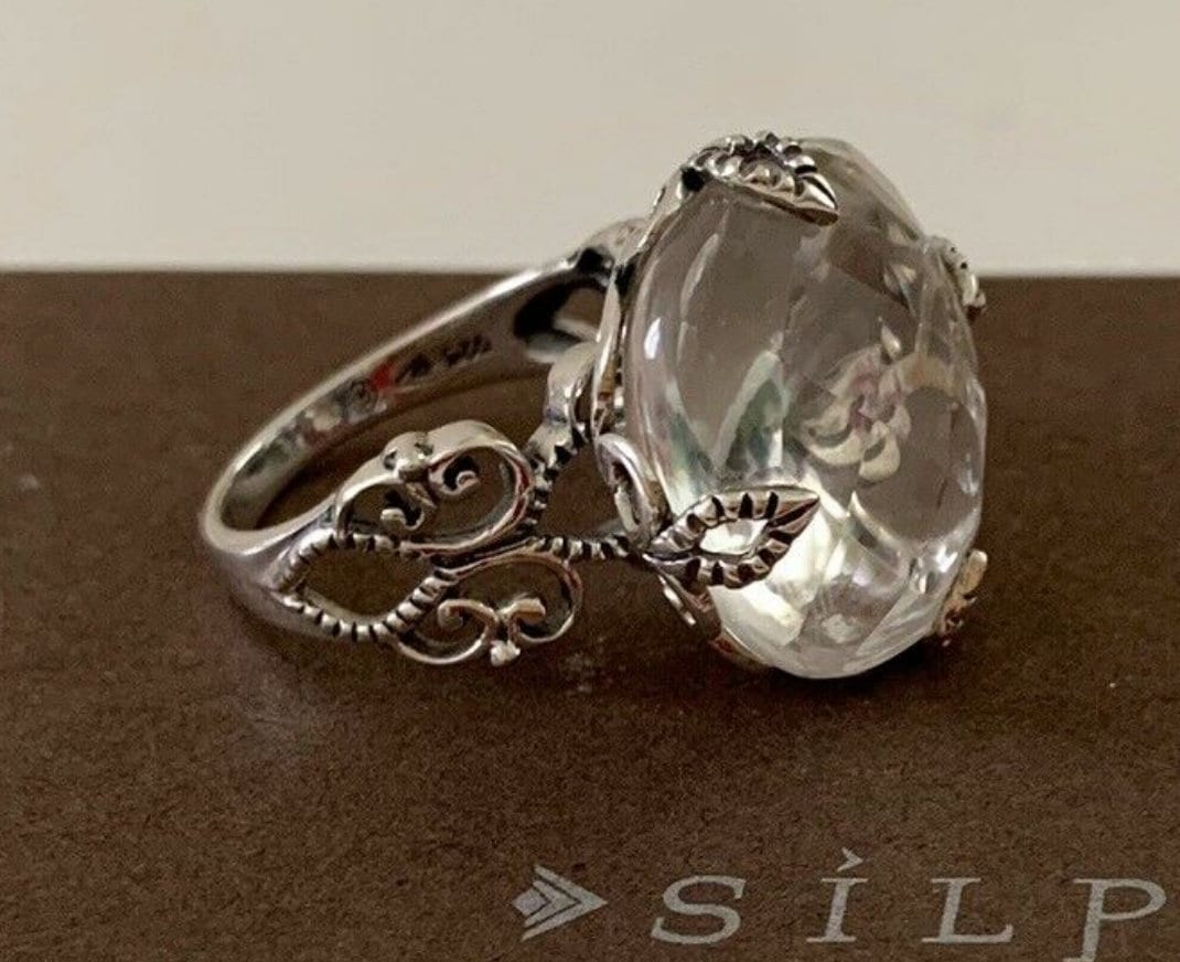 アクセサリー SELMA CRYSTAL RING Lucent cocktail ring, Octagon cut, Pink | Swarovski