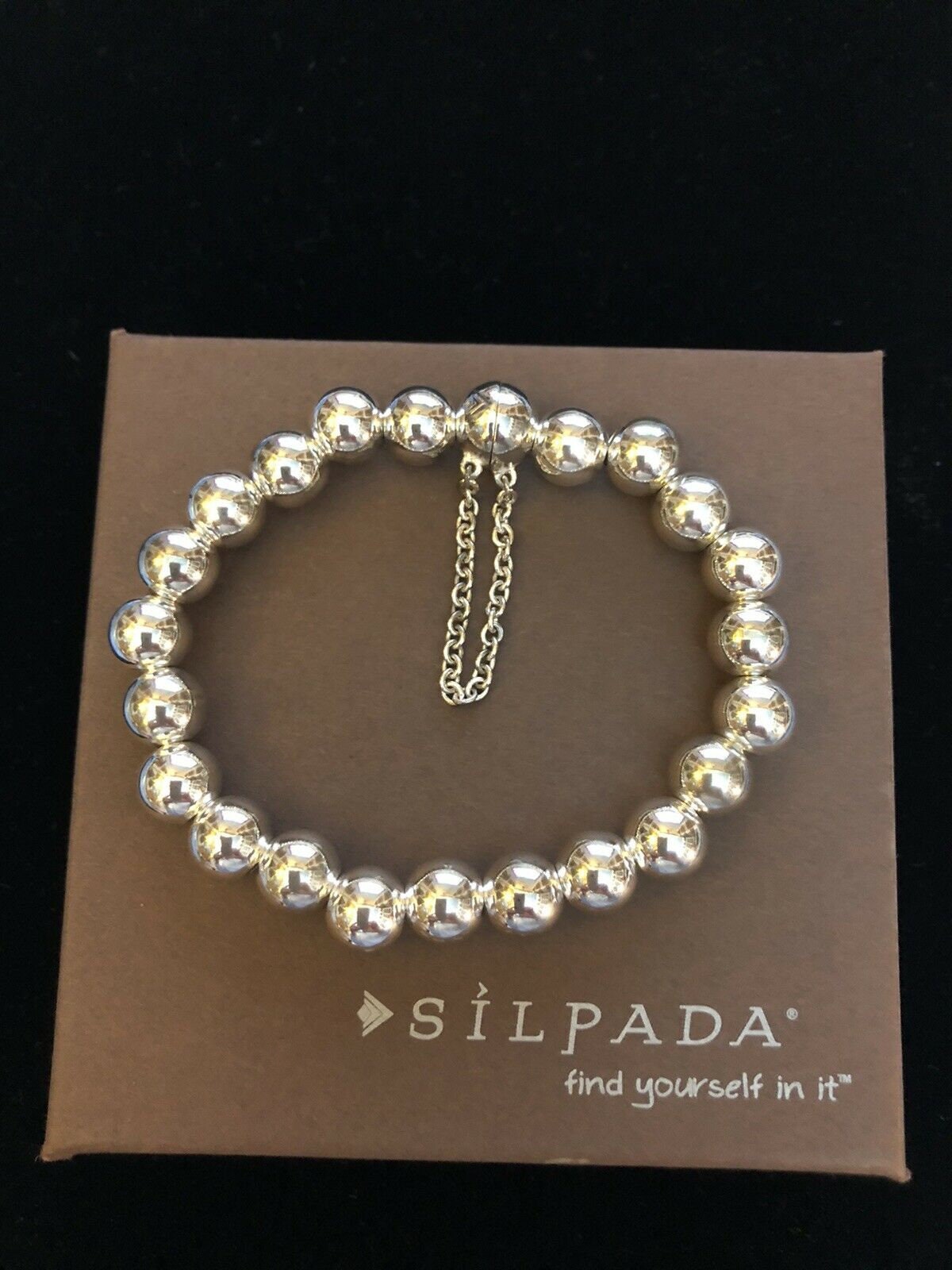 Silpada 925 Sterling Silver Rich Abundance Ball Bead Bracelet With