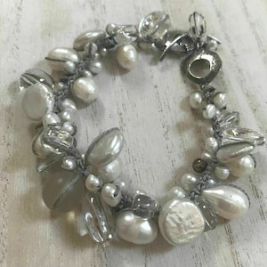 Silpada 925 Sterling Silber Perlen Quarz Brause Knebel Armband B2180