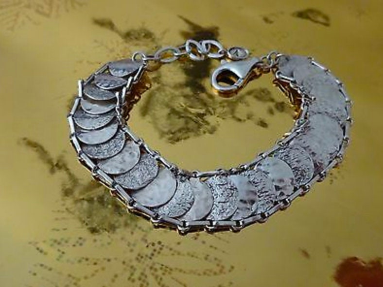 Silpada Sterling Silver Bracelet Simply Sequin Disc Link