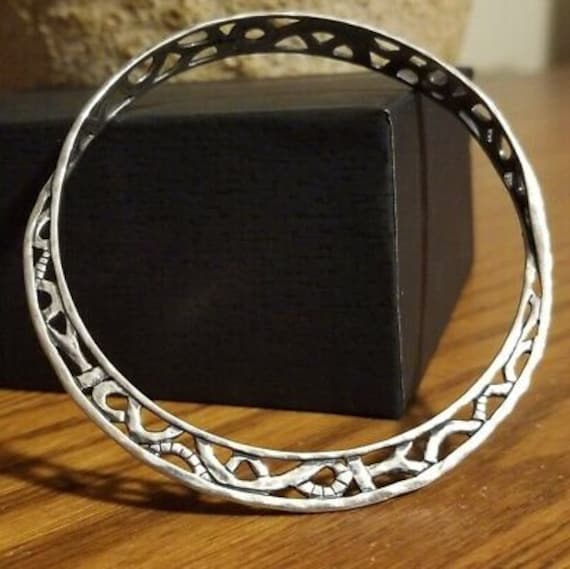 Silpada 925 Sterling Silver Del Mar Filigree Bangle Bracelet