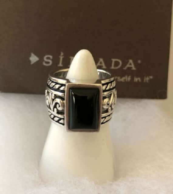SILPADA  925 Sterling Silver Black Onyx Filigree … - image 1