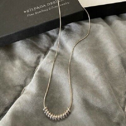 Silpada グラデーション ネイビーの石 台形 925 シルバー ヴィンテー Silpada 'Constant Changes' Sterling Silver with Rhodium