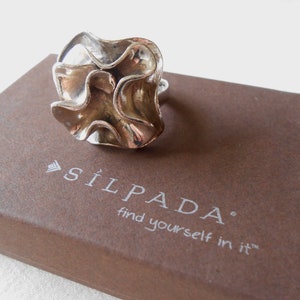 Silpada 925 Sterling Silver Flower Ring Size 7  R1809 Super Cute