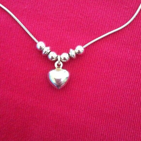 SILPADA 925 Sterling Silver Puffy Heart Bead Neck… - image 7